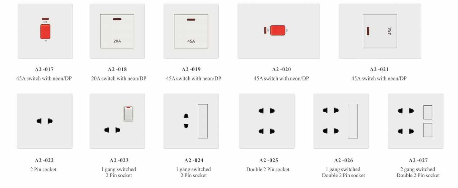 A2imga_02 A2 Series, White/Gold/Grey/Black, 86/146 Type,British Standard