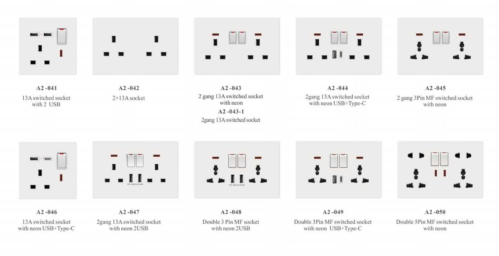 A2imga_04 A2 Series, White/Gold/Grey/Black, 86/146 Type,British Standard