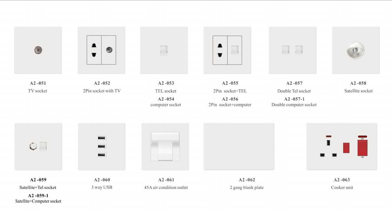 A2imga_05 A2 Series, White/Gold/Grey/Black, 86/146 Type,British Standard