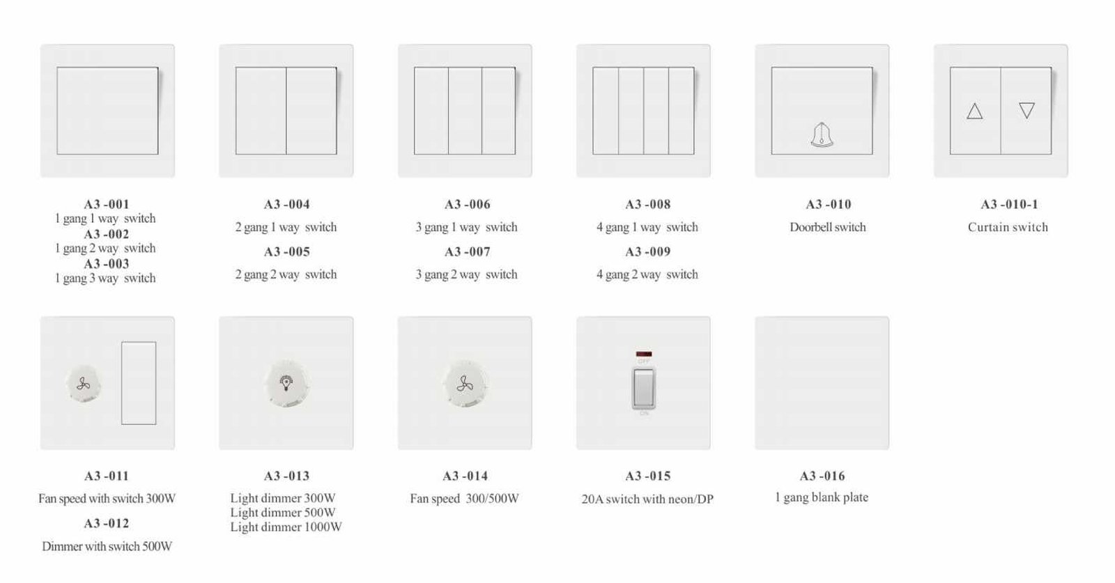 A3ima_01 A3 Series, White/Gold/Grey/Black, 86/146 Type,British Standard