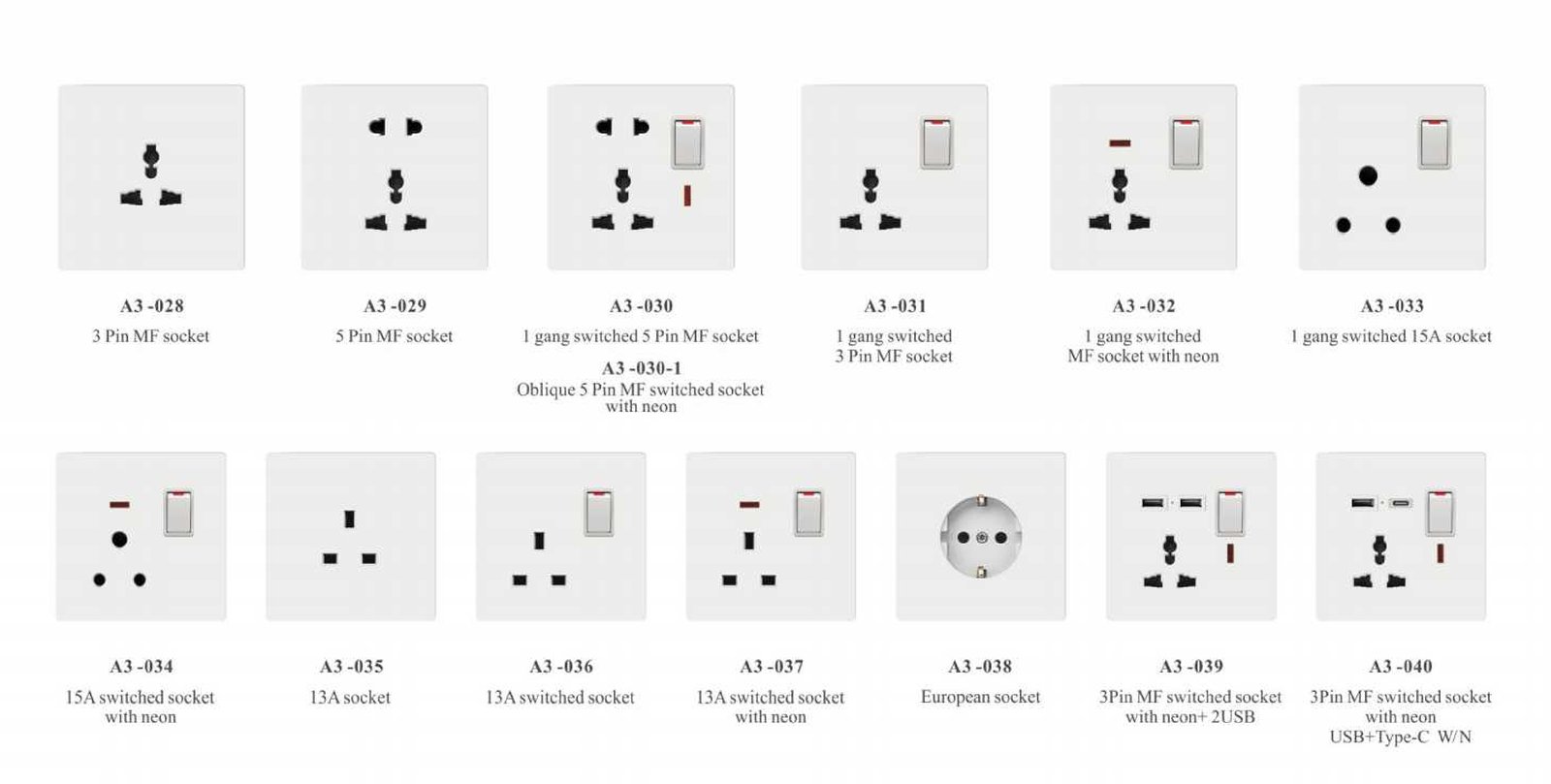 A3ima_03 A3 Series, White/Gold/Grey/Black, 86/146 Type,British Standard