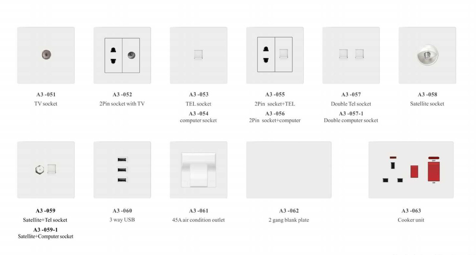A3ima_05 A3 Series, White/Gold/Grey/Black, 86/146 Type,British Standard