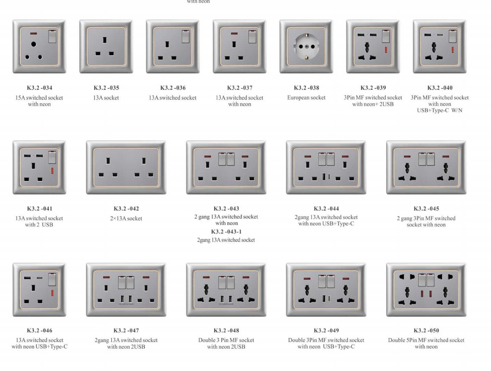 K3.2_03 K3.2 Series, Grey,Gold,White,Black,86/146 Type,British Standard