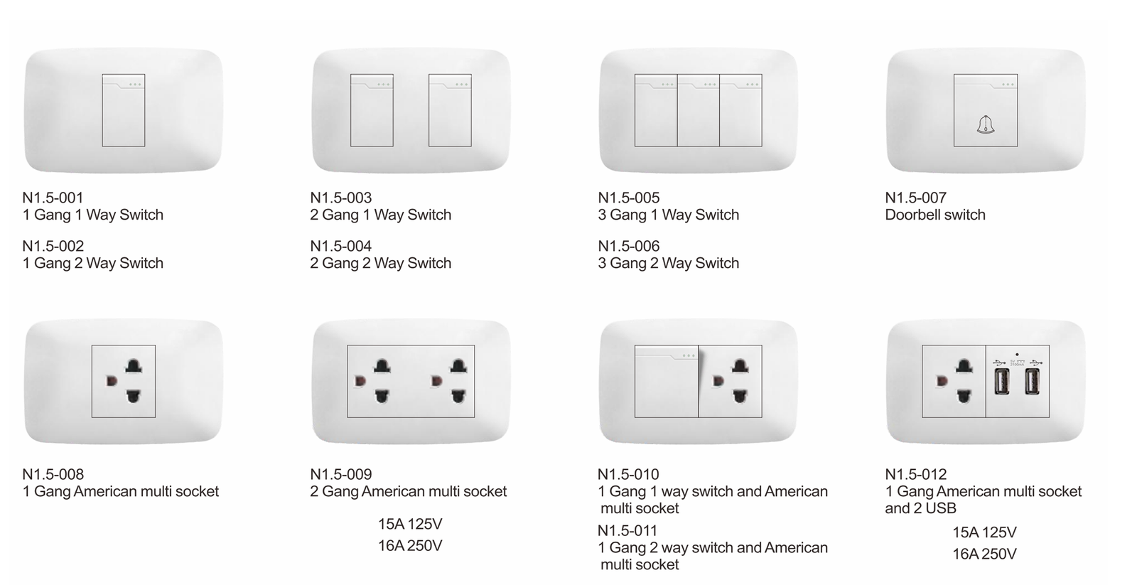 N1.5_01 U1.5 Series, White,PC,118 Type, American Standard