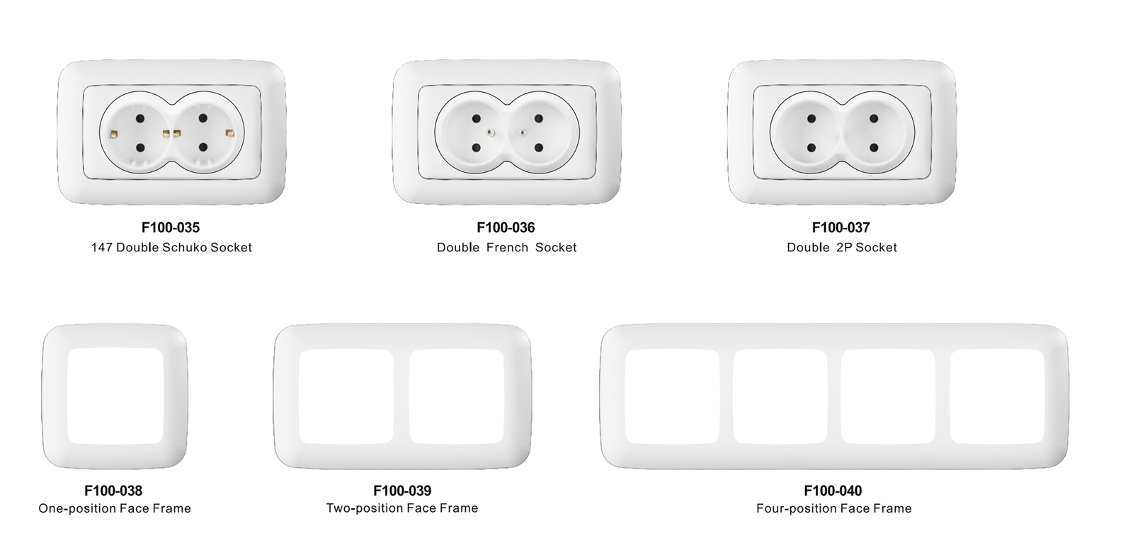 NEW-EURO_02_04 F100 Series, Gold, Modular Design for European Standard