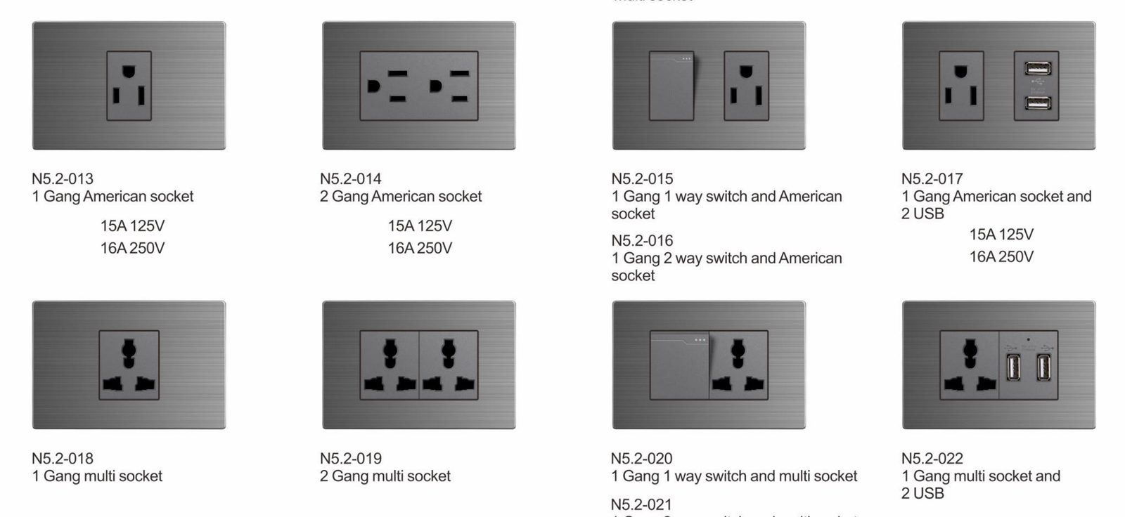 未标题-1_02 U5.2 Series, Grey,Stainless Steel,118 Type, American Standard