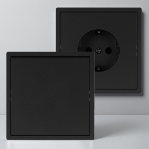 F300 Series Black Wall Switch & Socket – Bold Matte Design for Smart Homes | MORDIO