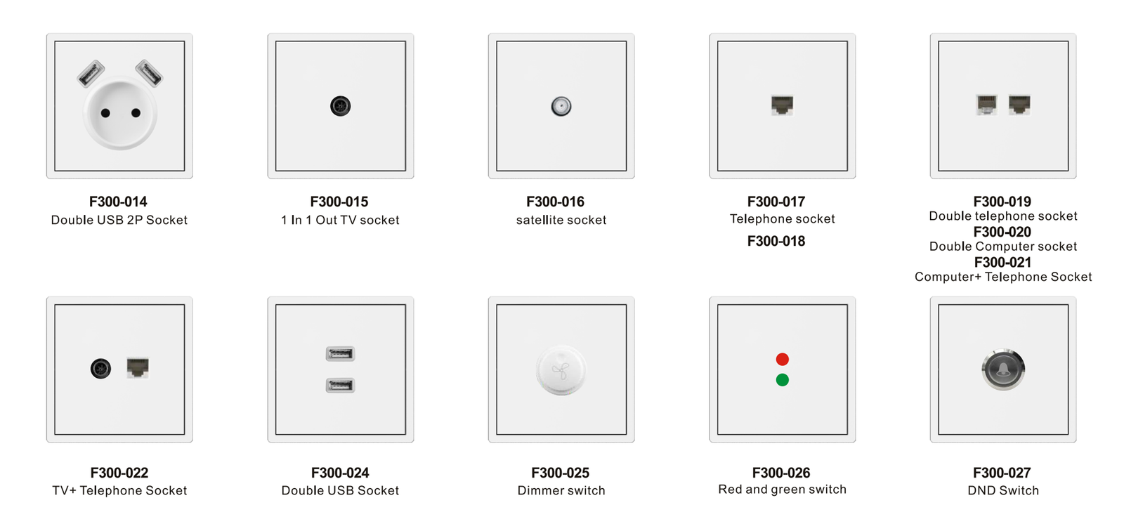 未标题-2_02 F300 Series, Black, Modular Design for European Standard