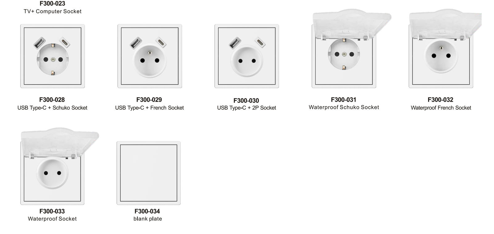 未标题-2_03 F300 Series, Black, Modular Design for European Standard