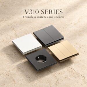 V310 frameless switches and Schuko socket collection